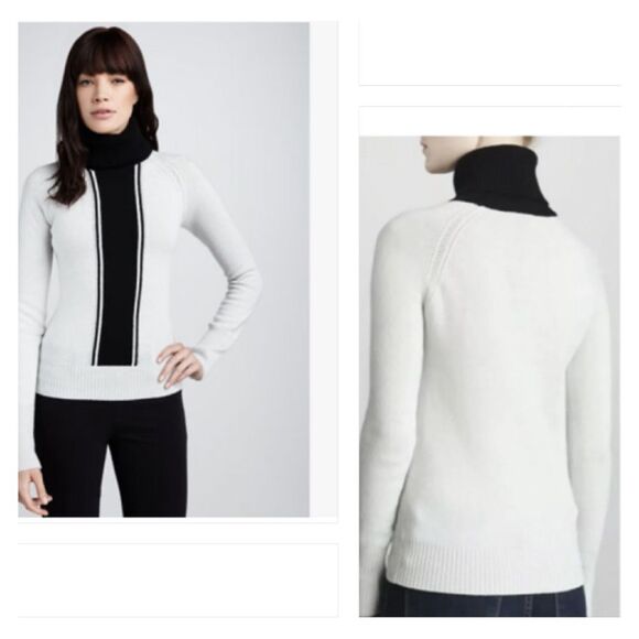 Theory Wool Colorblock Angine S Loryelle Turtleneck Sweater - Size XS - Picture 3 of 12